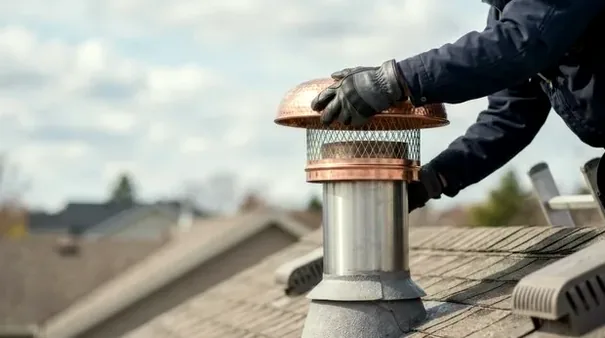 Replacing a chimney cap on an Apex home